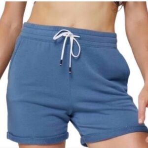 FOURLAPS Women's French Terry Athletic Fit Shorts -‎ Steel (Blue)